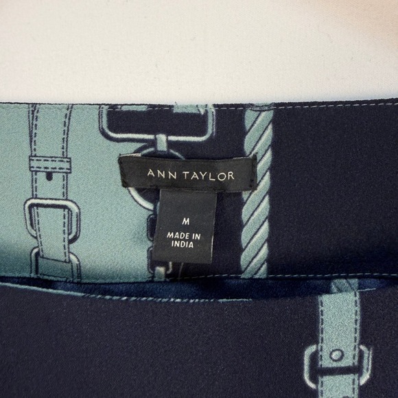 Ann Taylor NWT Kimono Surplice Tie Peplum Career Blouse Green/blue Medium - Picture 5 of 14